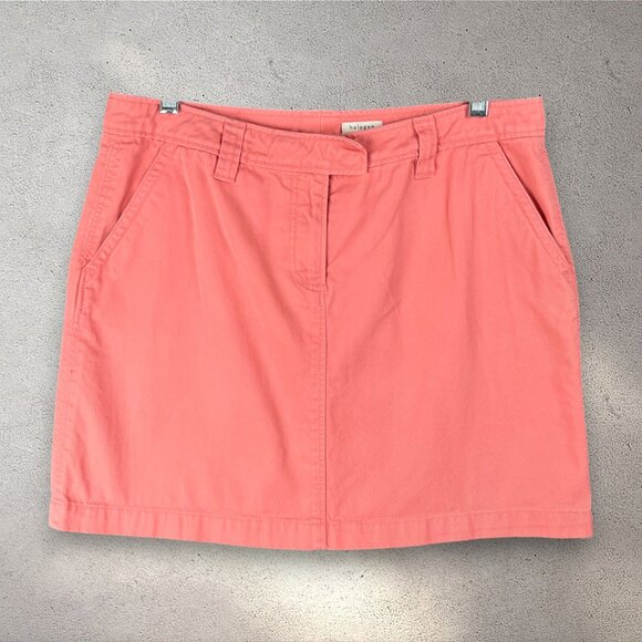 Halogen Denim Mini Skirt Women’s Size 6 Pink Coral Cotton Casual Y2K Summer Chic - Picture 1 of 7